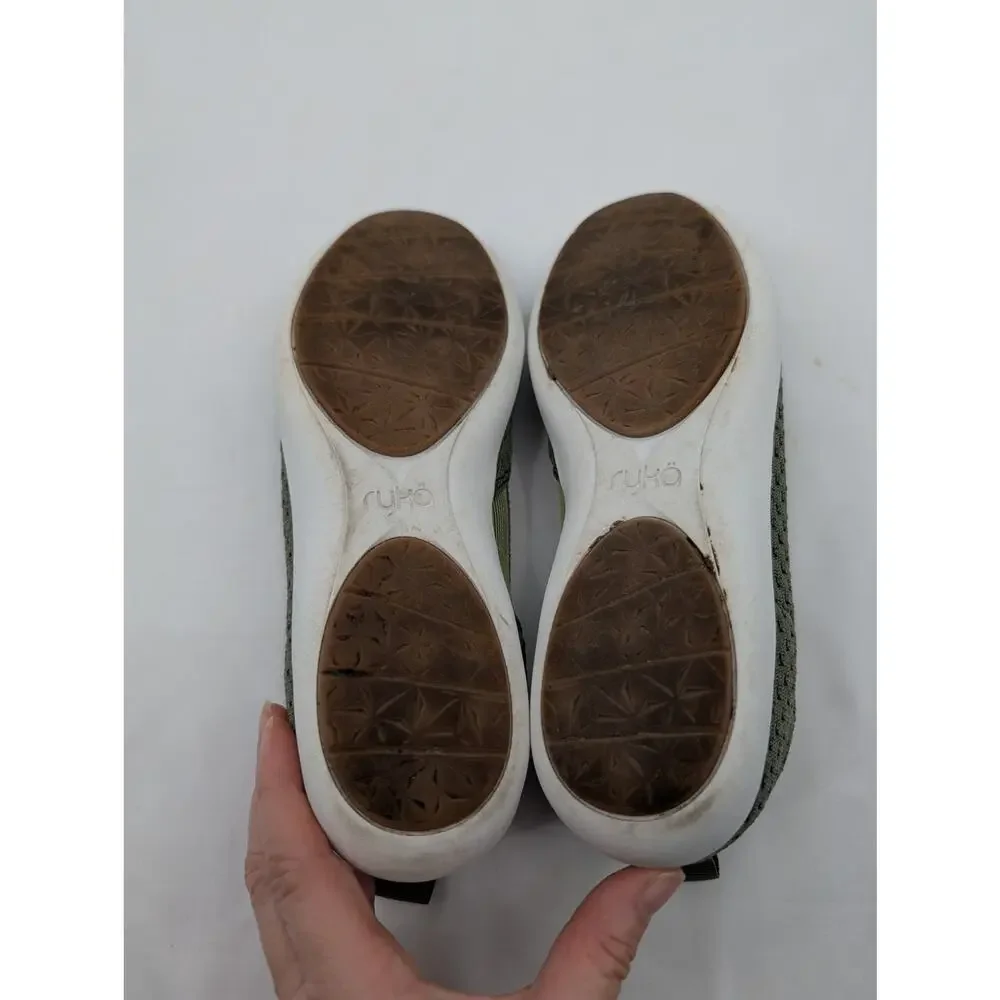 Ryka Cheri Flat Shoe in Dark Green Size 5.5 Women's Slip Ons Comfort Athleisure